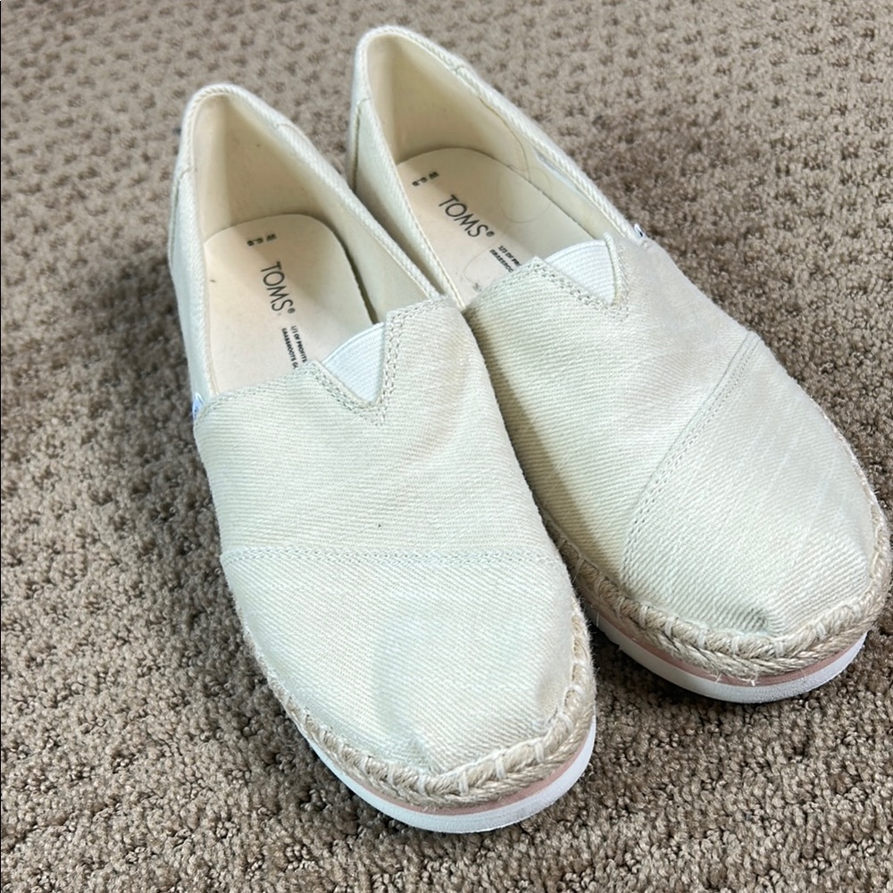 Women’s Toms Alpargata Platform Rope Espadrille Slip-Ons Natural 6.5 - Picture 2 of 5